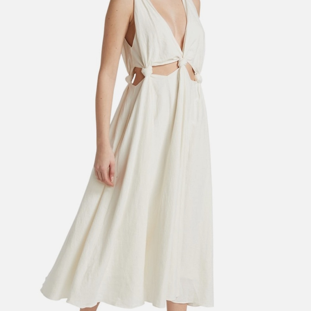 Farm Rio cutout midi dress in white